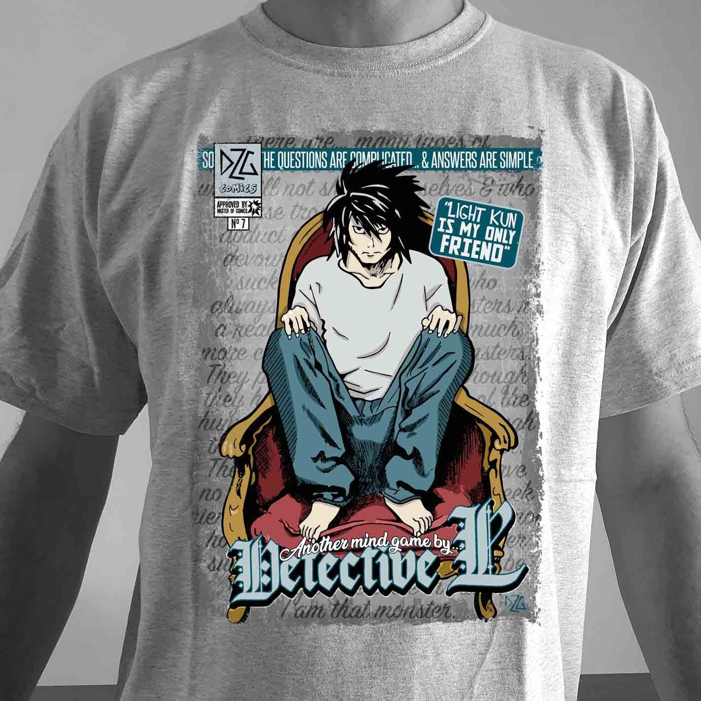 Camiseta L Lawliet | Anime Death Note | Infantil