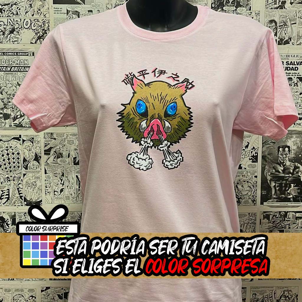 Camiseta Inosuke Hashibira | Anime Guardianes de la Noche | Mujer - Vista Frontal