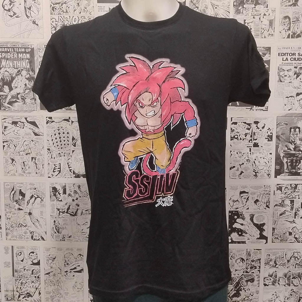 Camiseta de Goku niño Supersaiyan 4 del Anime Dragon Ball