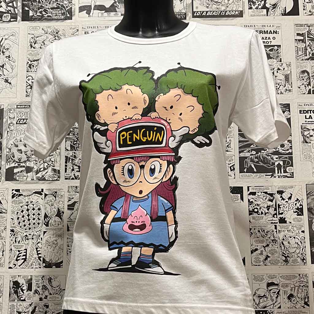 Camiseta Arale y Gatchans | Anime Dr Slump | Mujer