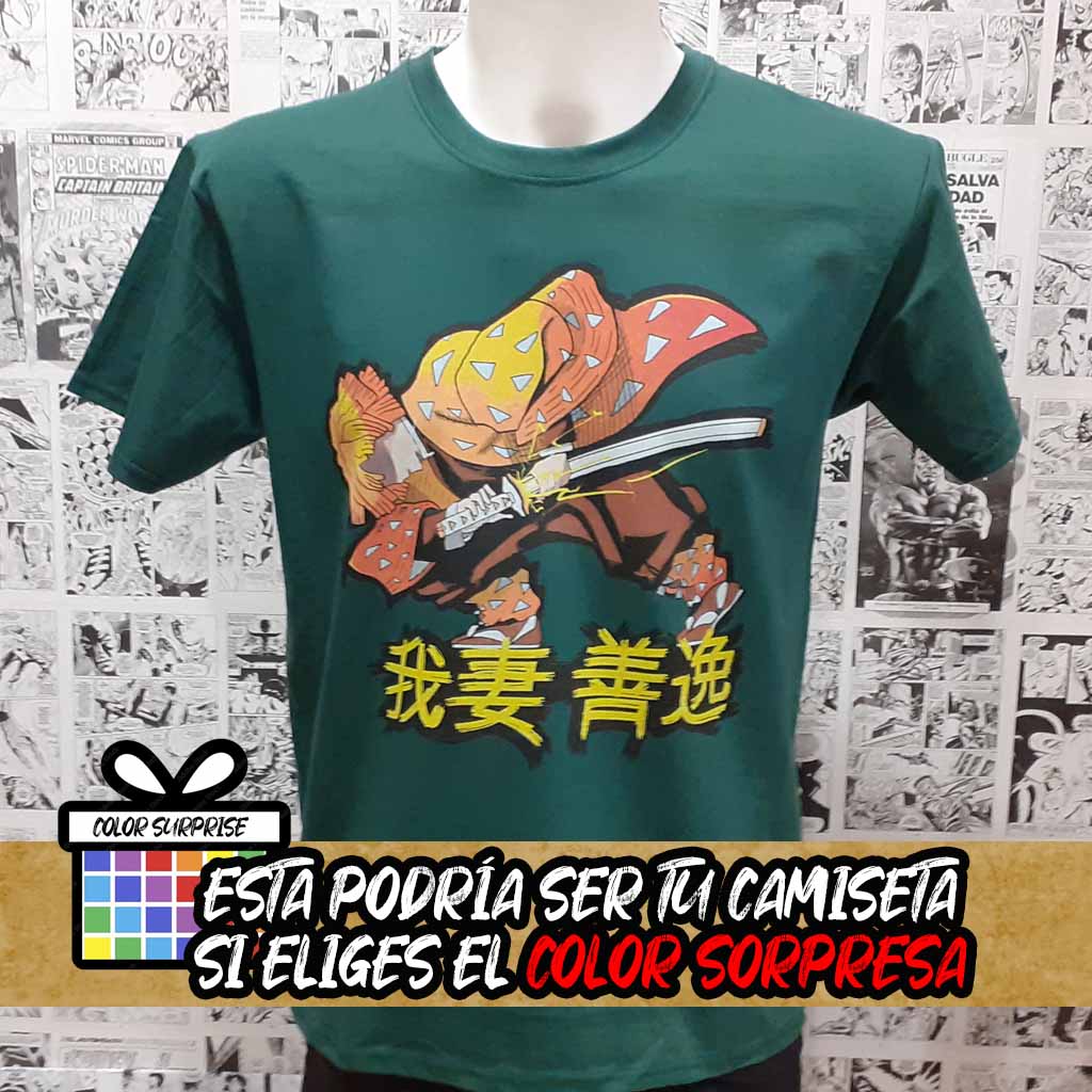 Camiseta Zenitsu Agatsuma | Anime Guardianes de la Noche | Mujer