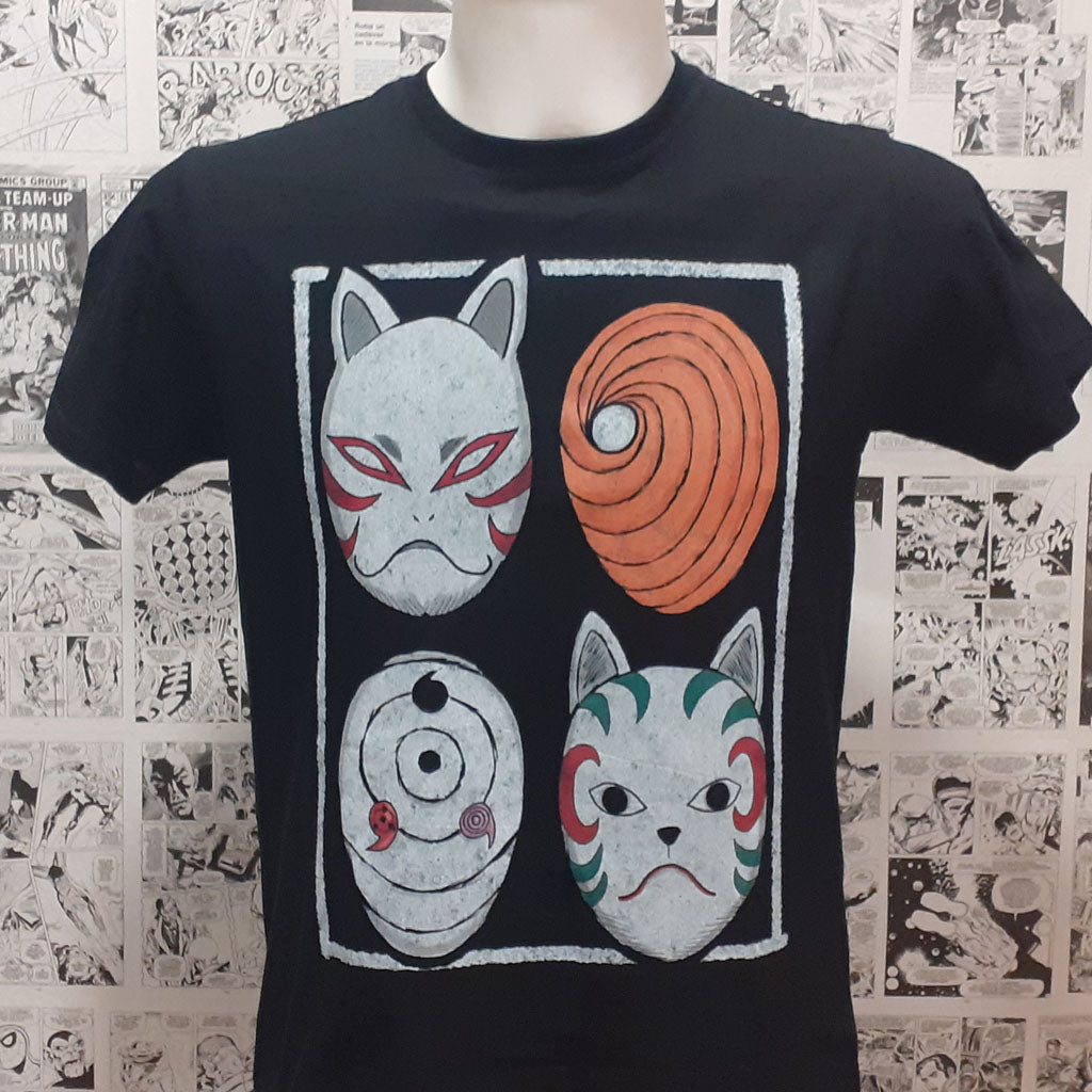 Camiseta Máscaras Anbu | Anime Naruto | Infantil - Vista Frontal