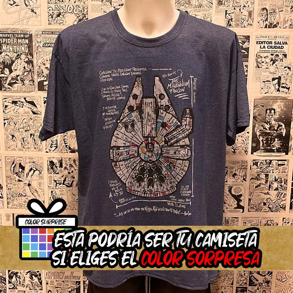 Camiseta Halcón Milenario | Películas de Star Wars | Hombre