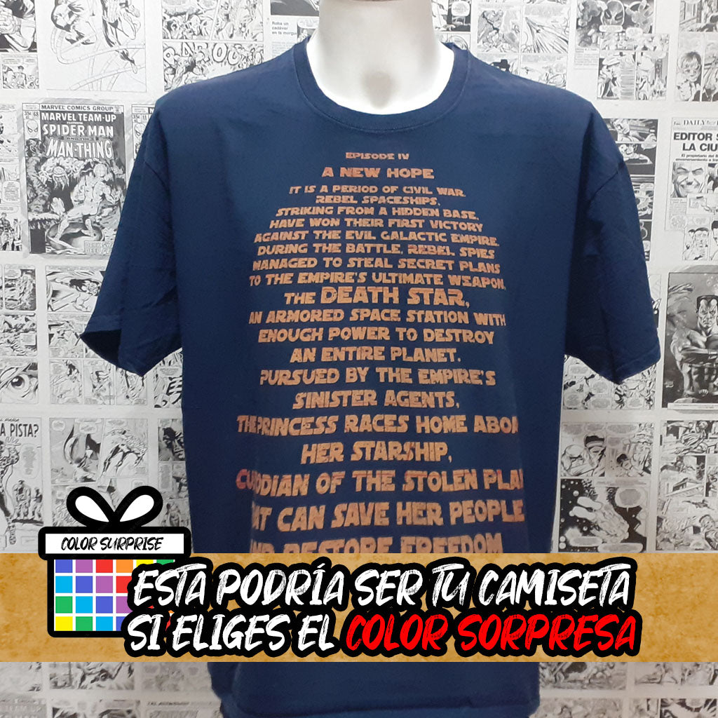 Camiseta del Texto del inicio de las películas de Star Wars