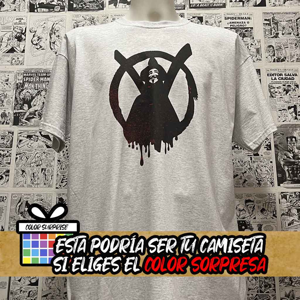 Camiseta Máscara de Guy Fawkes | Comic V de Vendetta | Mujer - Vista Frontal