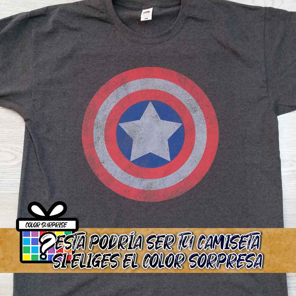 Camiseta Escudo | Comic Capitán América | Mujer - Vista Frontal