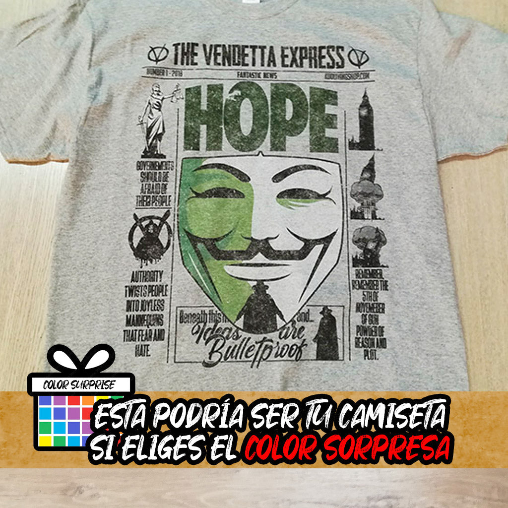 Camiseta Hope | Pelicula V de Vendetta | Mujer