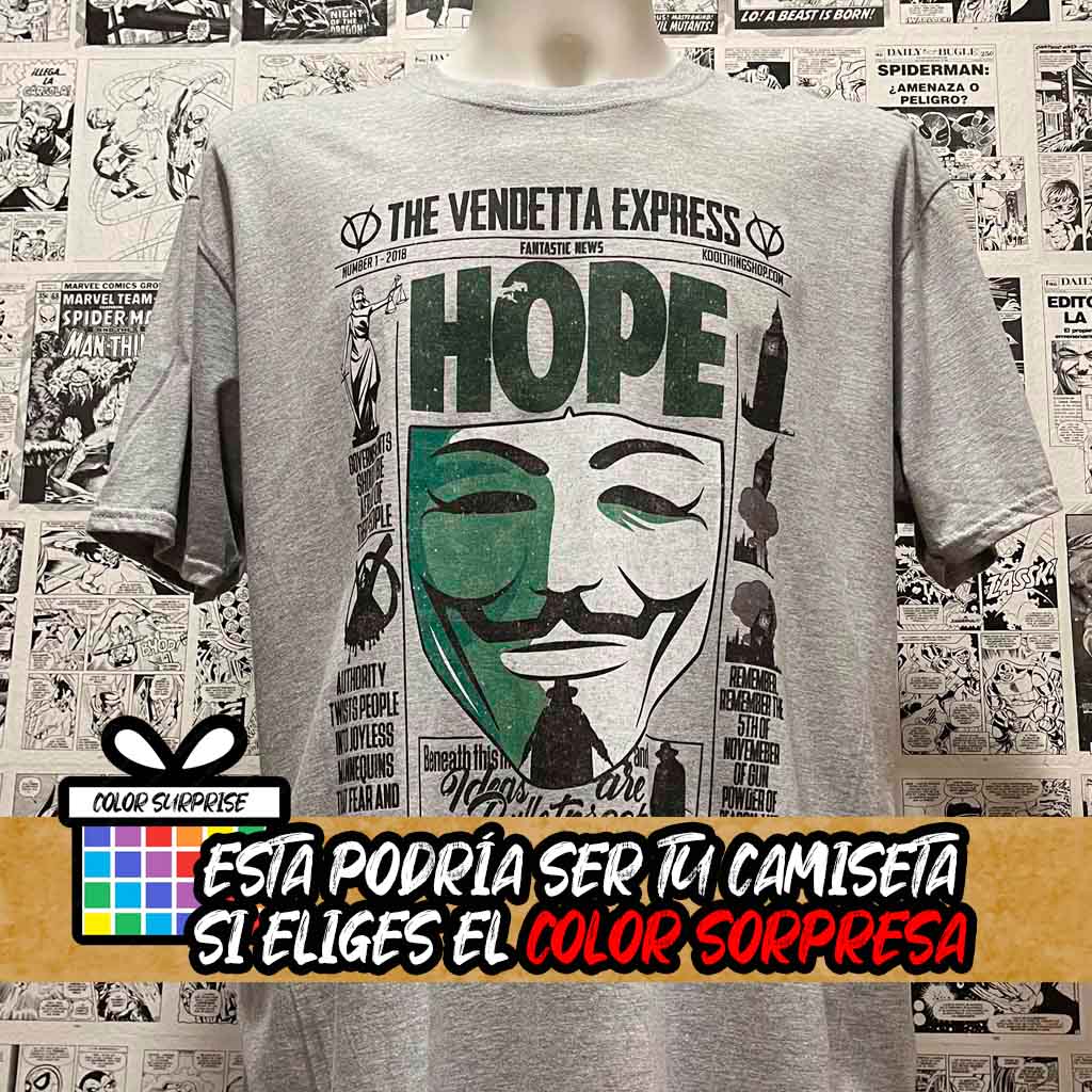 Camiseta Hope | Pelicula V de Vendetta | Mujer - Vista Frontal