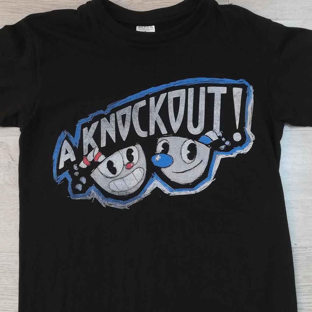 camiseta del videojuego, cuphead