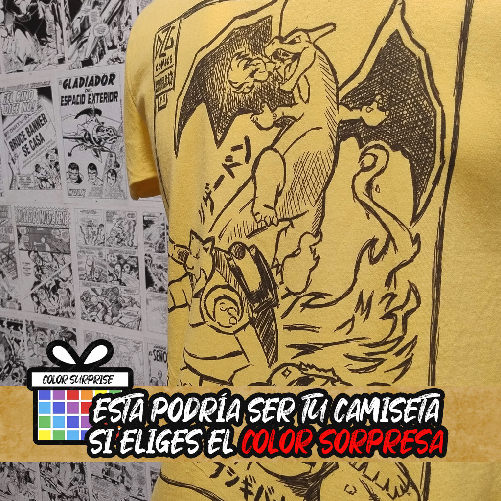 Camiseta Evoluciones Iniciales Pokèmon | Infantil - Detrás Detalle