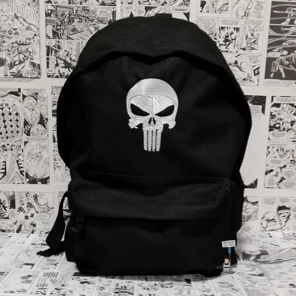 Mochila del personaje de cómic The Punisher