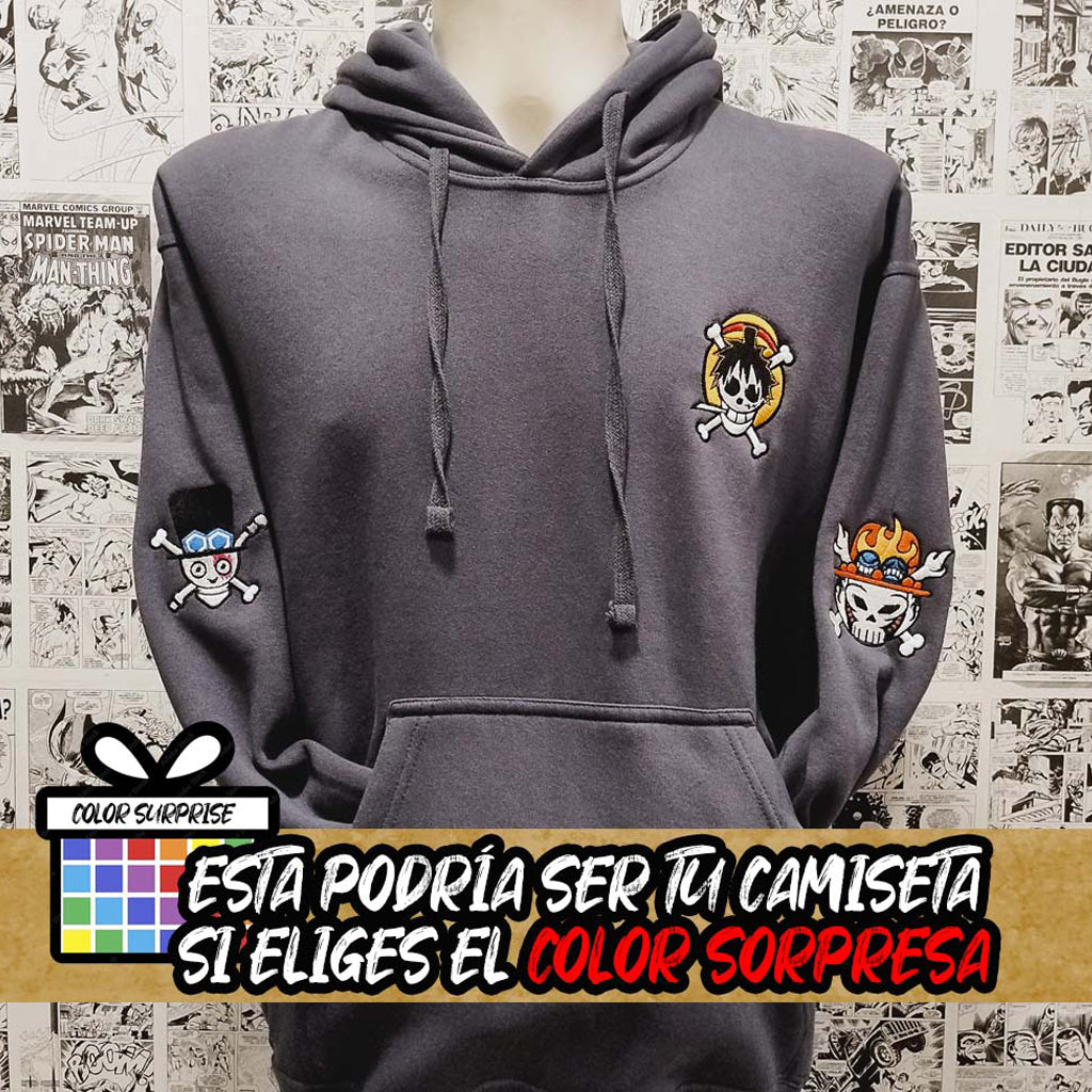sudadera bordada del anime one piece
