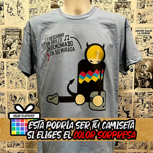 Camiseta de Los Planetas y su tema "La caja del diablo" del LP "Súper 8" | Mujer