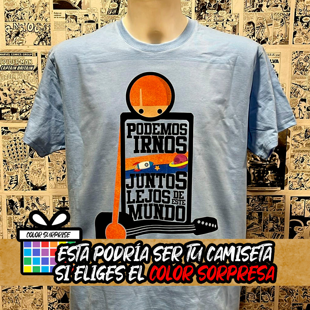 Camiseta de Los Planetas y su tema "De viaje"