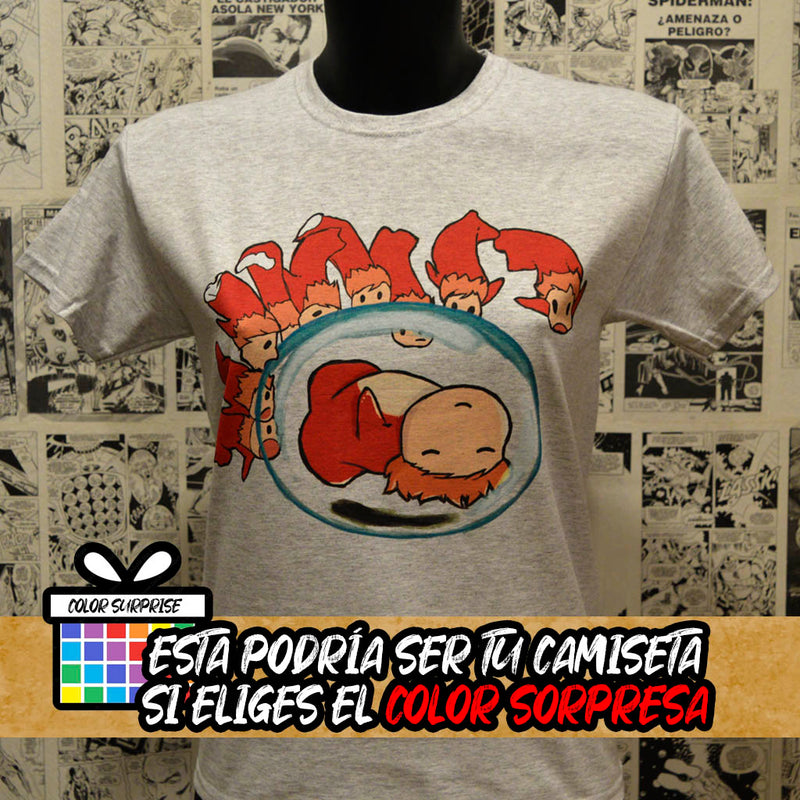 Camiseta Ponyo en el Acantilado | Pelicula Studio Ghibli  | Hombre