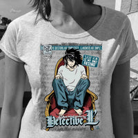 Camiseta L Lawliet | Anime Death Note | Hombre - Vista Frontal