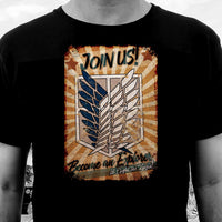 Camiseta Legión de Reconocimiento | Anime Ataque a los Titanes | Hombre - Vista Frontal