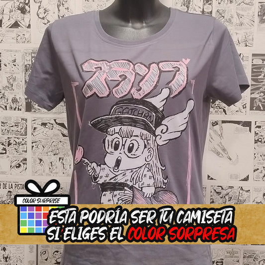 Camiseta Arale Hoyo | Anime Dr.Slump | Hombre - Camiseta Arale Anime Dr.Slump, Frontal
