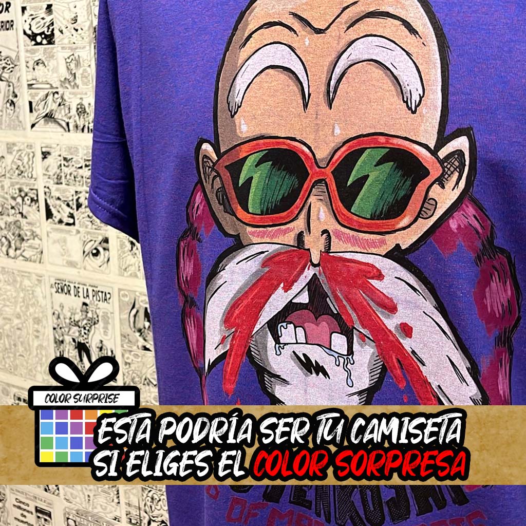 camiseta del maestro mutenroshi del anime dragon ball