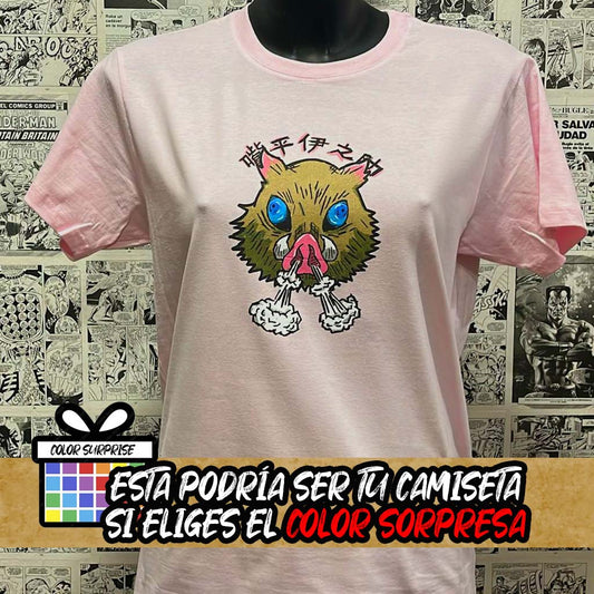 Camiseta Inosuke Hashibira | Anime Guardianes de la Noche | Mujer - Vista Frontal