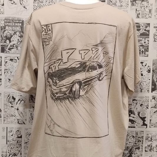 Camiseta Initial D | Anime Retro | Hombre - Camiseta Anime Initial D Frontal Detrás