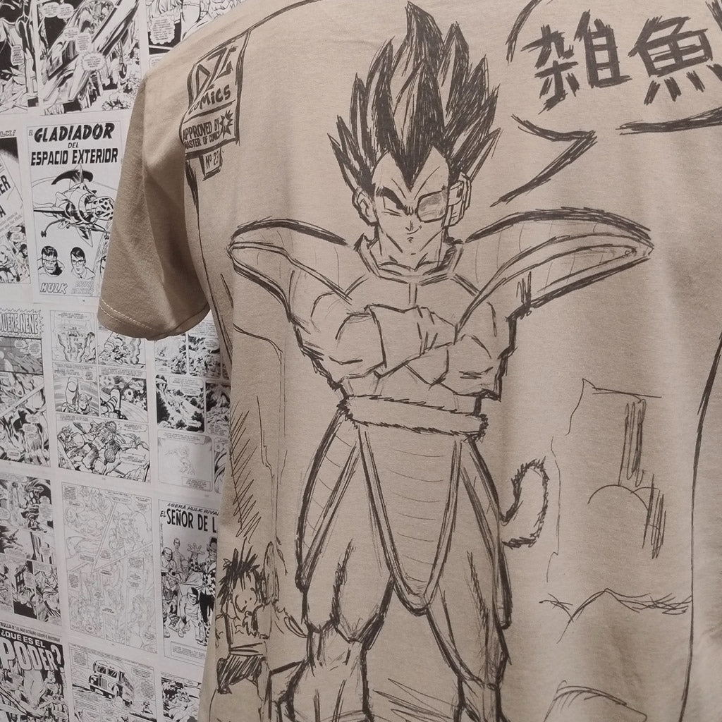 Camiseta Vegeta Anime Dragon Ball | Mujer - Detrás Detalle