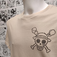 Camiseta Luffy Afro Anime One Piece | Mujer - Delante Detalle