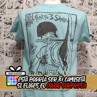 Camiseta Zoro Espadachín Anime One Piece | Hombre - Frontal Detrás