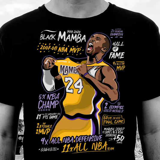 Camiseta Mamba de Kobe Bryant | Equipo Los Angeles Lakers |  | Hombre - Vista Frontal