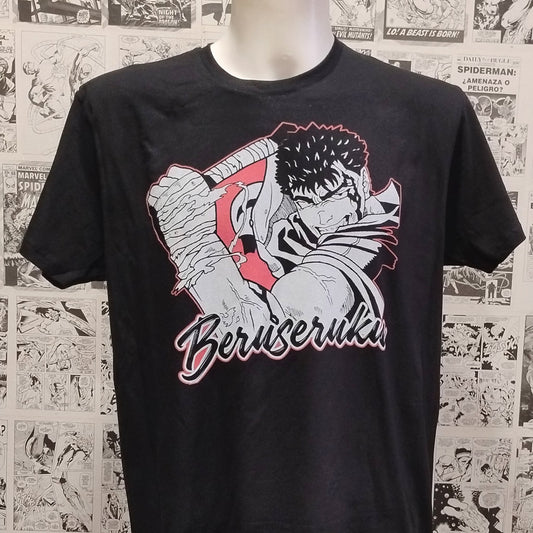 Camiseta Guts Espadachín Negro | Anime Berserk | Infantil - Vista Frontal