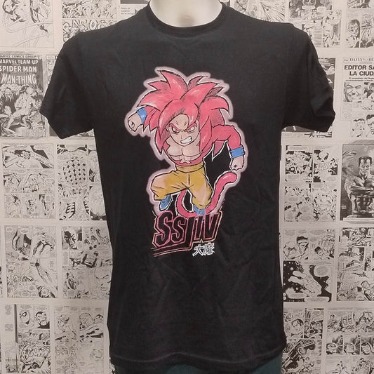 Camiseta de Goku niño Supersaiyan 4 del Anime Dragon Ball