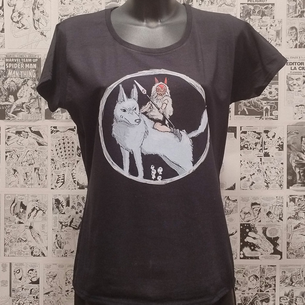 Camiseta Princesa Mononoke | Película Ghibli | Hombre | Kool Things -  Detalle