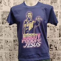 Camiseta Nobody Fucks With The Jesus | Cine The Big Lebowski | Mujer - Hombre Frontal