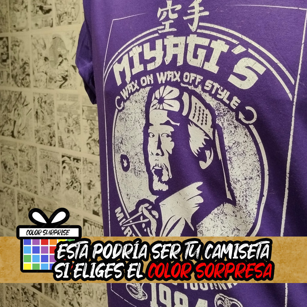 Camiseta Miyagi Dar Cera Pulir Cera | Cine Karate Kid | Mujer - Hombre Detalle