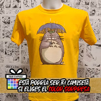 Camiseta Totoro Lluvia | Pelicula Studio Ghibli | Hombre - Vista Frontal