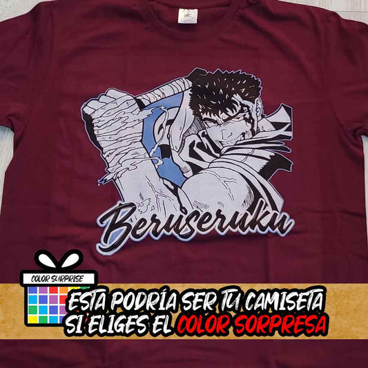 Camiseta Guts Espadachín Negro | Anime Berserk | Hombre - Vista Frontal