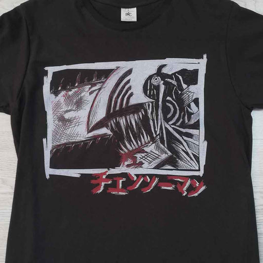 camiseta de Denji transformado del anime Chainsaw Man