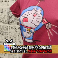 Camiseta Gato Cósmico | Anime Doraemon | Infantil - Vista Frontal
