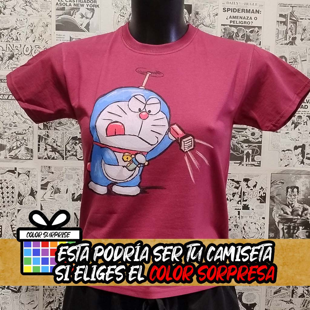 Camiseta Gato Cósmico | Anime Doraemon | Infantil