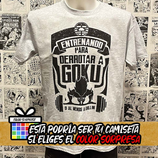 Camiseta de Entrenando para derrotar a Goku del Anime Dragon Ball