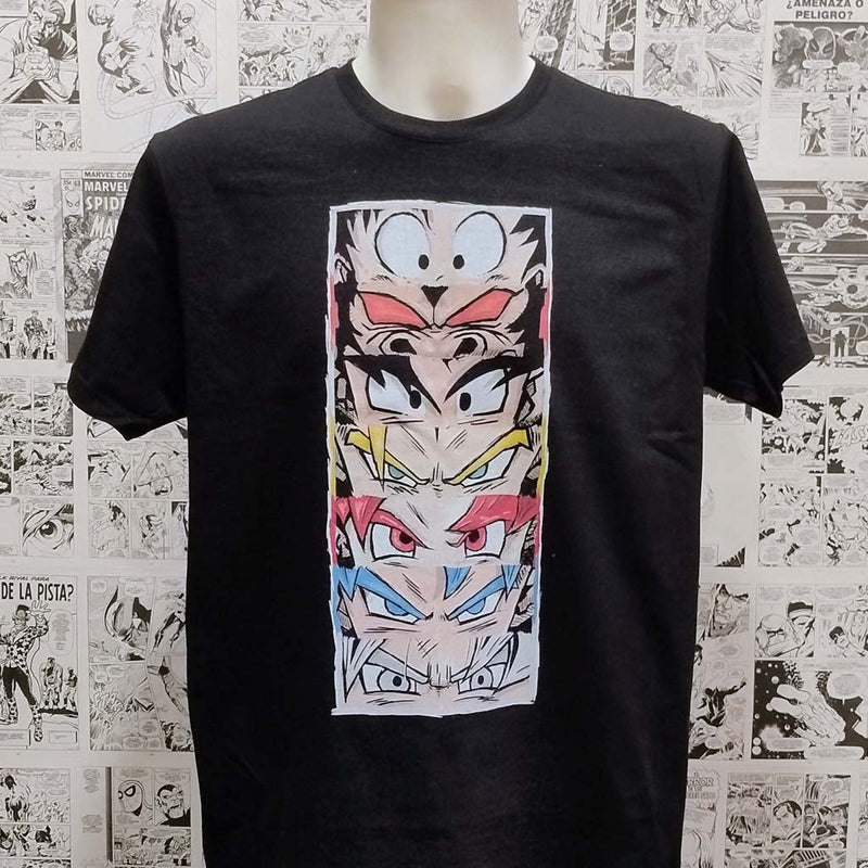 Camiseta Transformaciones de Goku | Anime Dragon Ball | Infantil