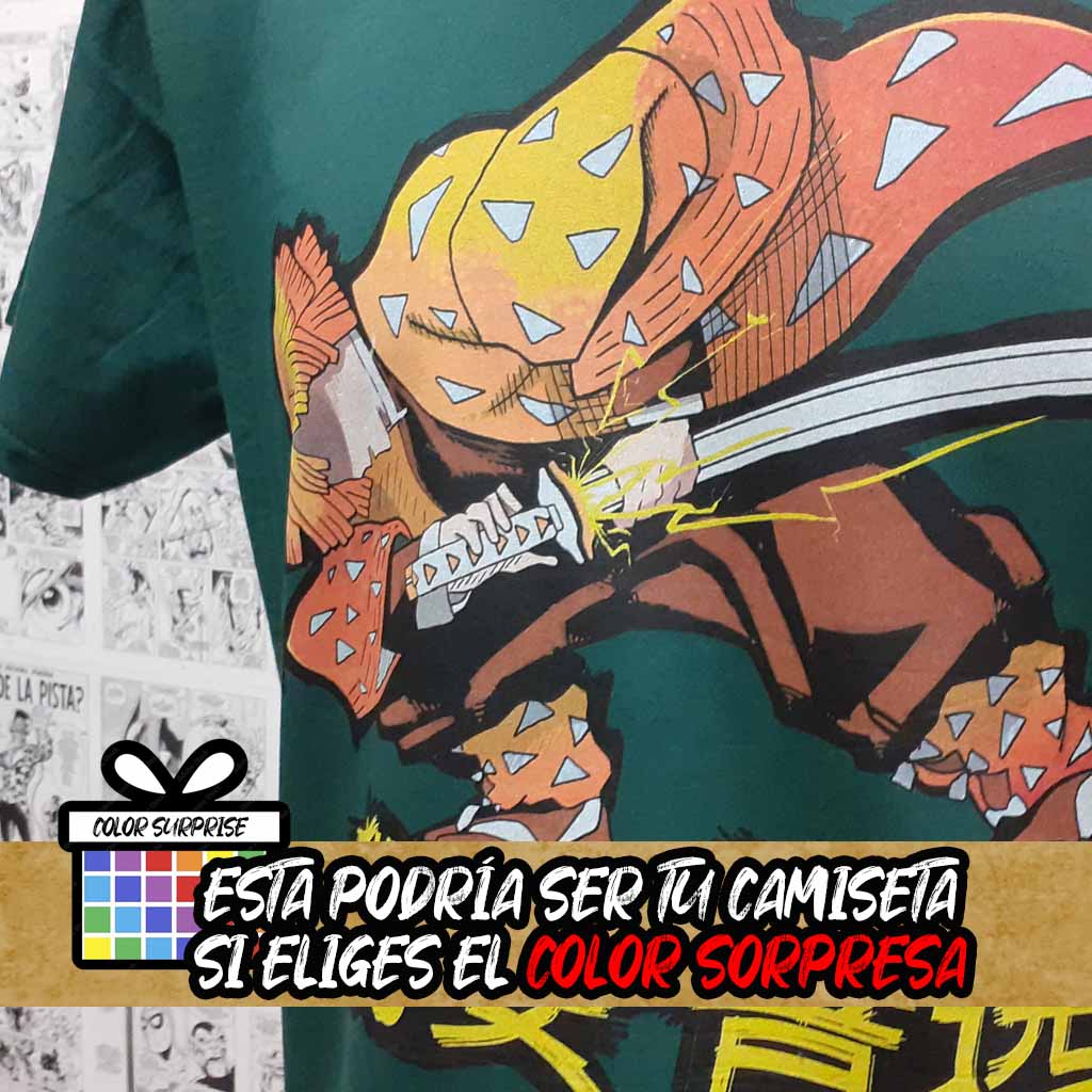 Camiseta Zenitsu Agatsuma | Anime Guardianes de la Noche | Mujer