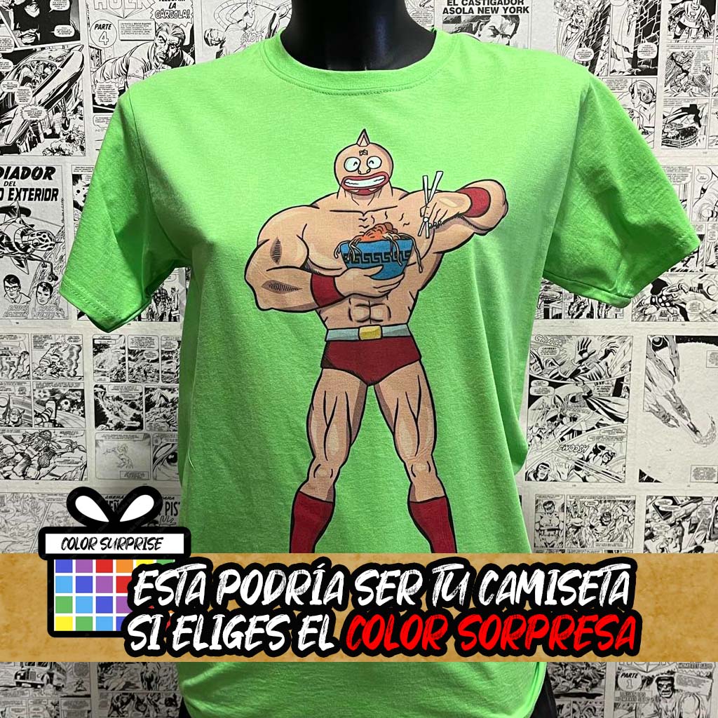 Camiseta Musculman Comiendo Gyudon | Anime Musculman | Hombre