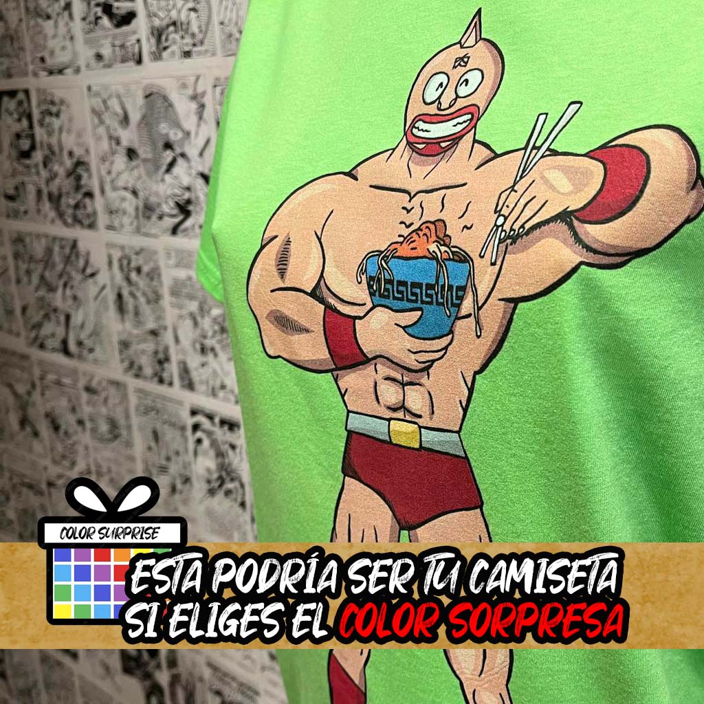 Camiseta Musculman Comiendo Gyudon | Anime Musculman | Hombre