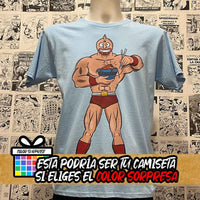 Camiseta Musculman Comiendo Gyudon | Anime Musculman | Infantil - Vista Frontal