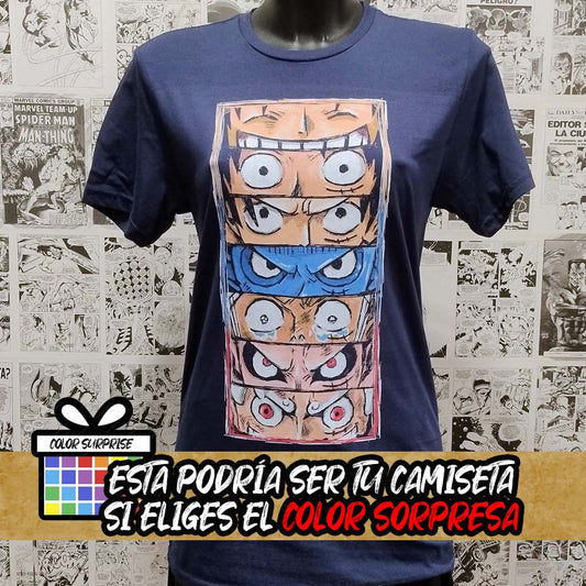 Camiseta Transformaciones de Luffy | Anime One Piece | Mujer - Vista Frontal