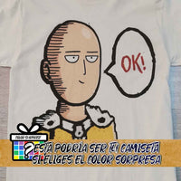 Camiseta Saitama OK | Anime One Punch Man | Mujer - Vista Frontal