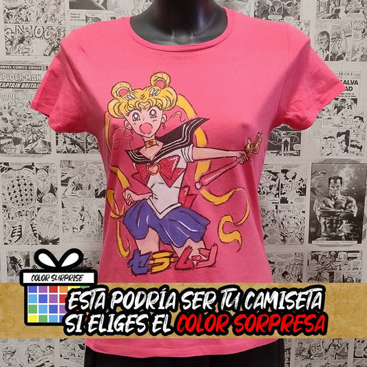 Camiseta Guerrera Luna | Anime Sailor Moon | Hombre - Vista Frontal