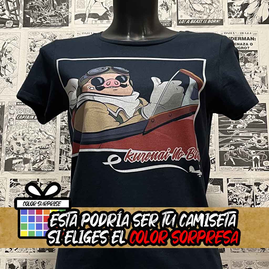 camiseta cine ghibli porco rosso