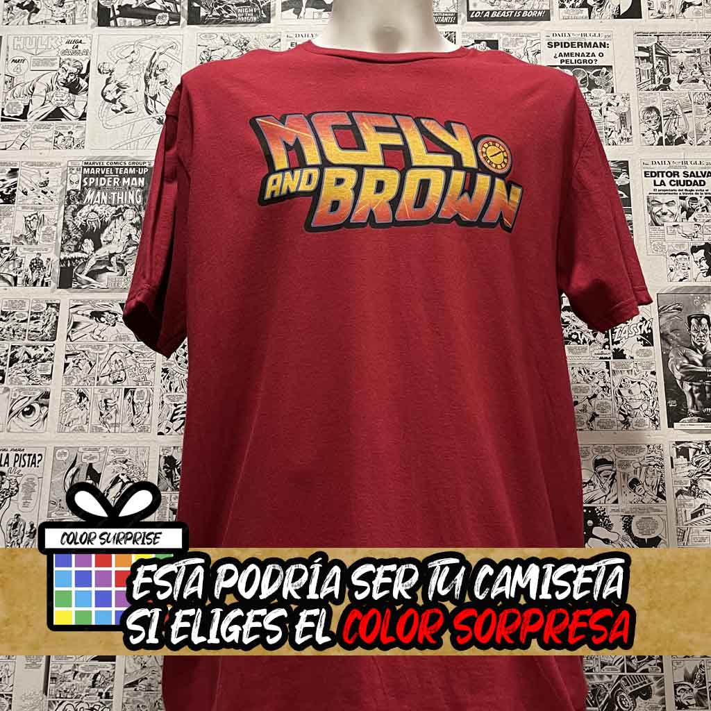 Camiseta McFly 'n' Brown | Película Regreso al Futuro | Mujer - Vista Frontal